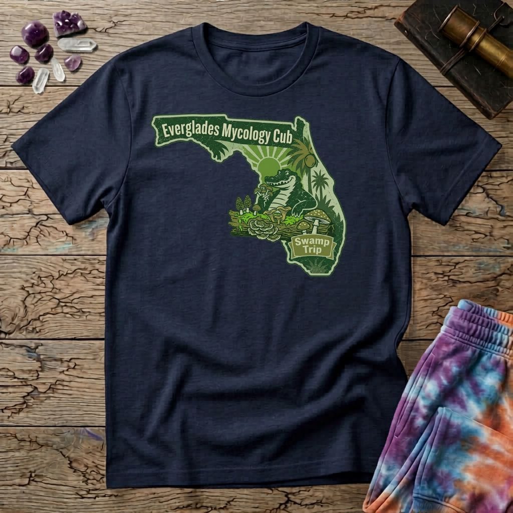 Printify T-Shirt Everglades Mycology Club Florida Mushroom T-Shirt Mushroom Magic Mushroom T-Shirt