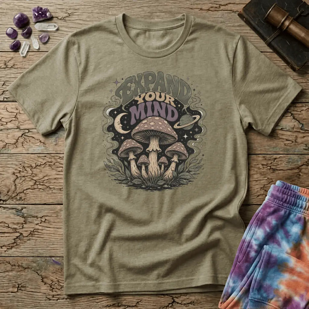Printify T-Shirt Expand Your Mind T-Shirt Mushroom Magic Mushroom T-Shirt