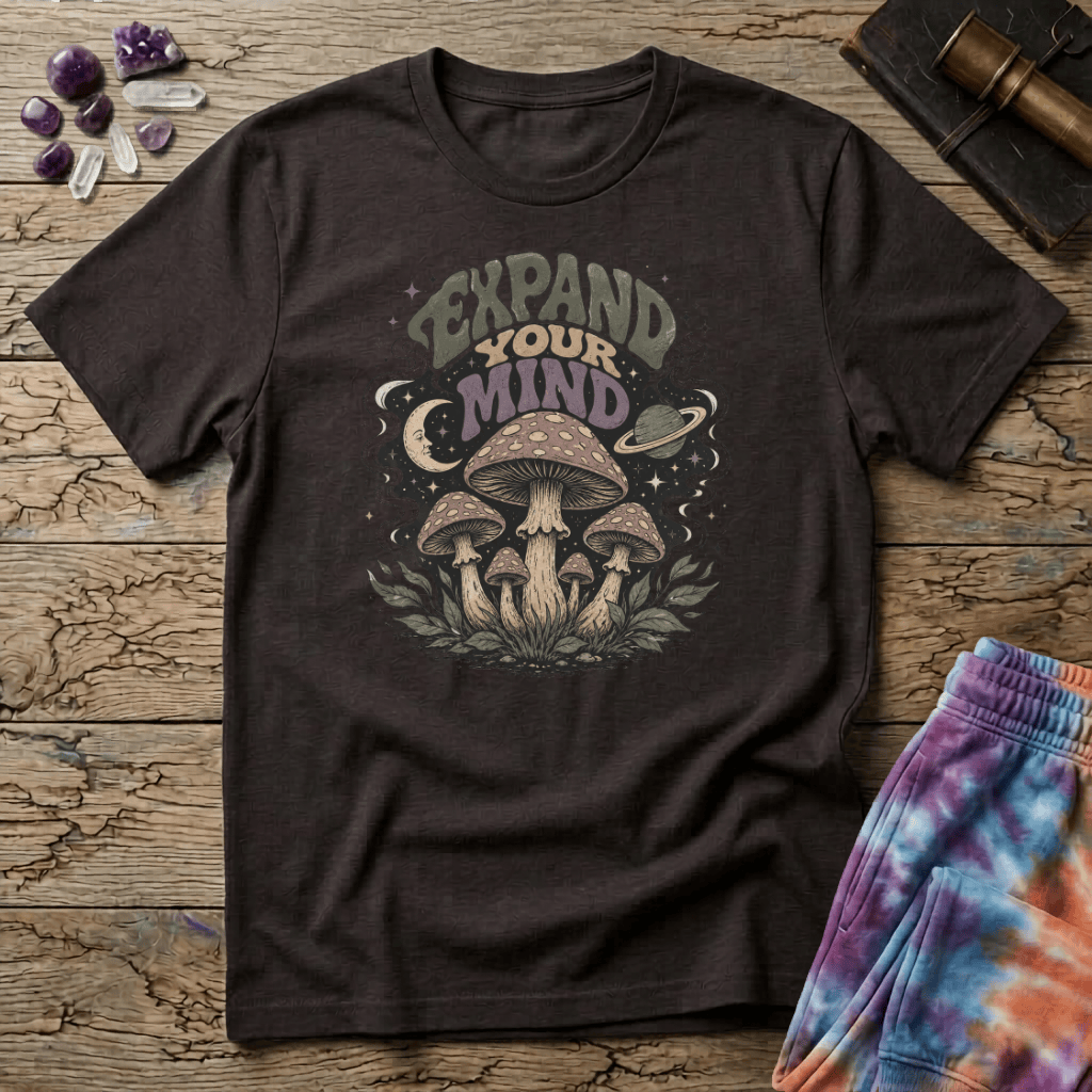 Printify T-Shirt Expand Your Mind T-Shirt Mushroom Magic Mushroom T-Shirt