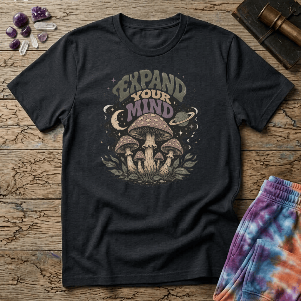 Printify T-Shirt Expand Your Mind T-Shirt Mushroom Magic Mushroom T-Shirt