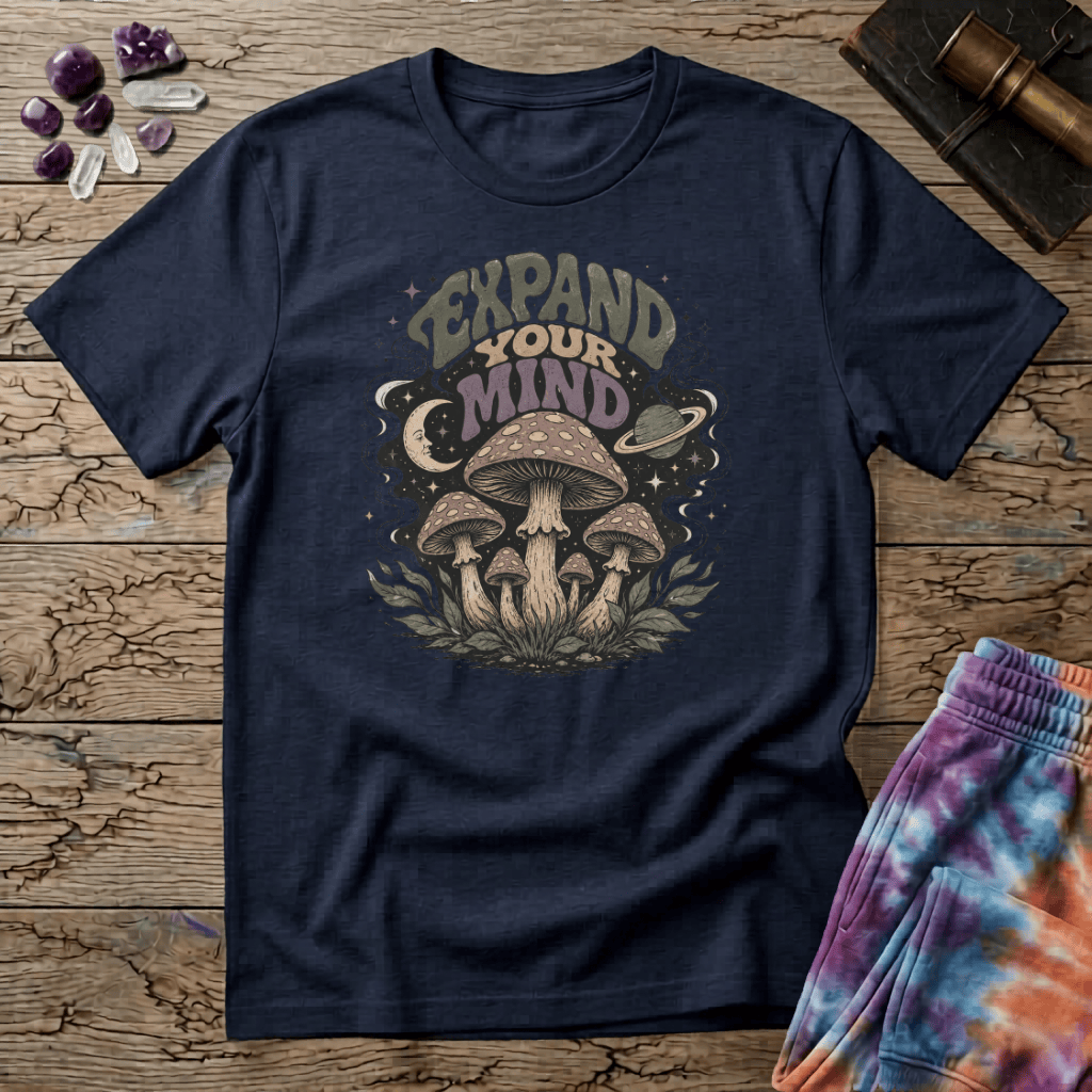 Printify T-Shirt Expand Your Mind T-Shirt Mushroom Magic Mushroom T-Shirt
