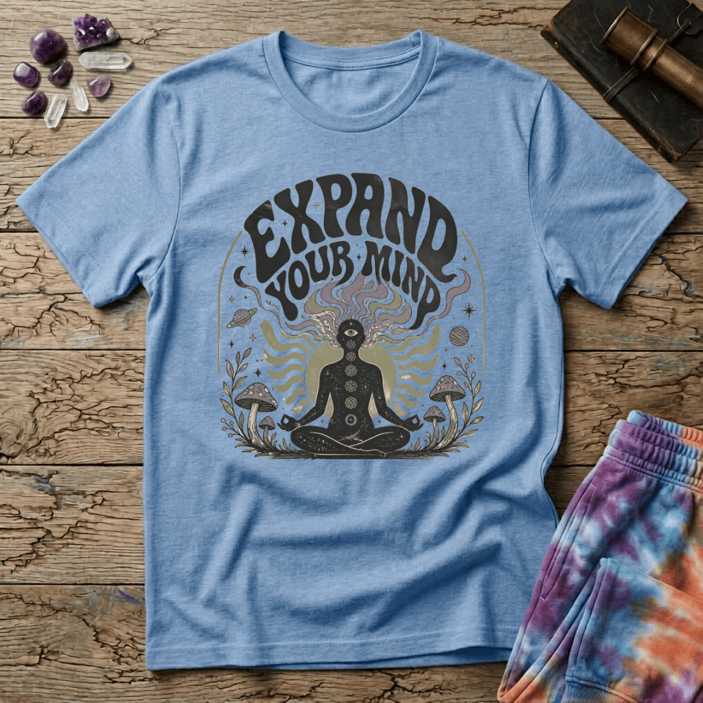 Printify T-Shirt Expand Your Mind Too T-Shirt Mushroom Magic Mushroom T-Shirt