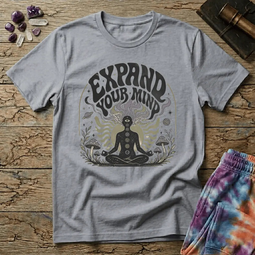 Printify T-Shirt Expand Your Mind Too T-Shirt Mushroom Magic Mushroom T-Shirt