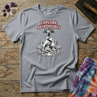 Printify T-Shirt Explore Responsibly Mushroom T-Shirt Mushroom Magic Mushroom T-Shirt