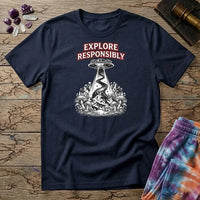 Printify T-Shirt Explore Responsibly Mushroom T-Shirt Mushroom Magic Mushroom T-Shirt