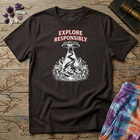 Printify T-Shirt Explore Responsibly Mushroom T-Shirt Mushroom Magic Mushroom T-Shirt