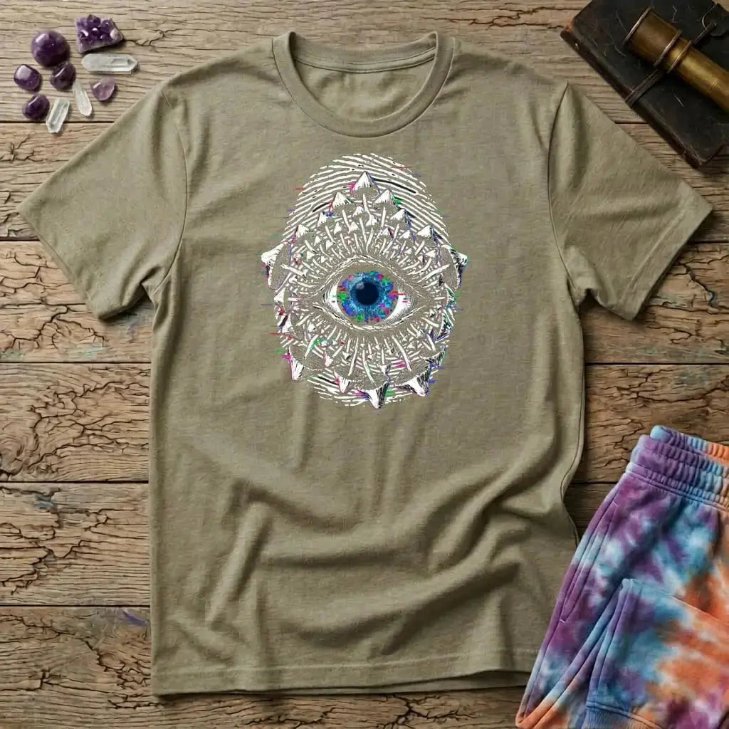 Printify T-Shirt Eye Mushroom Fingerprint T-Shirt Mushroom Magic Mushroom T-Shirt
