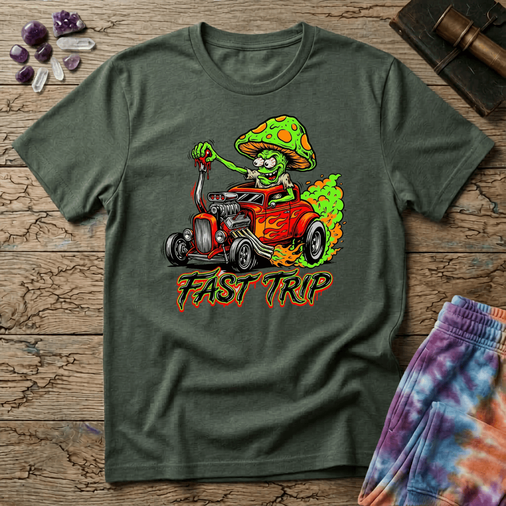 Printify T-Shirt Fast Trip Mushroom T-Shirt Mushroom Magic Mushroom T-Shirt