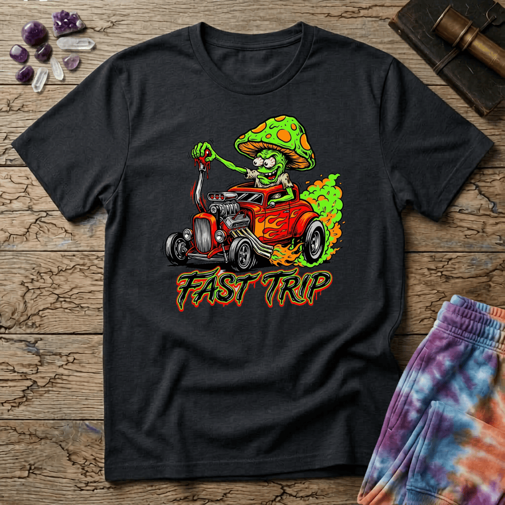 Printify T-Shirt Fast Trip Mushroom T-Shirt Mushroom Magic Mushroom T-Shirt