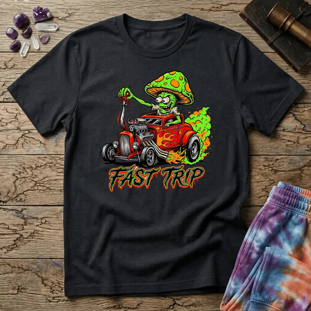 Printify T-Shirt Fast Trip Mushroom T-Shirt Mushroom Magic Mushroom T-Shirt