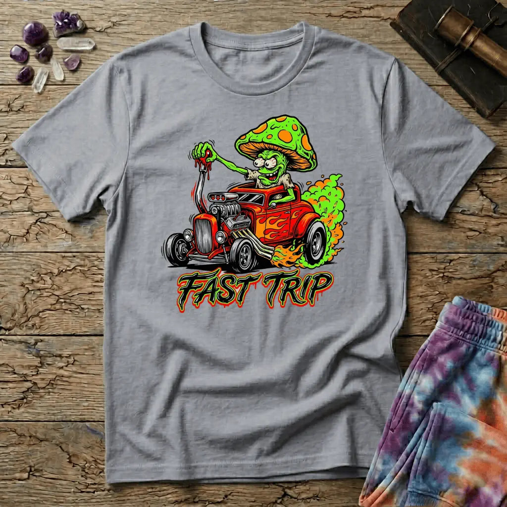 Printify T-Shirt Fast Trip Mushroom T-Shirt Mushroom Magic Mushroom T-Shirt