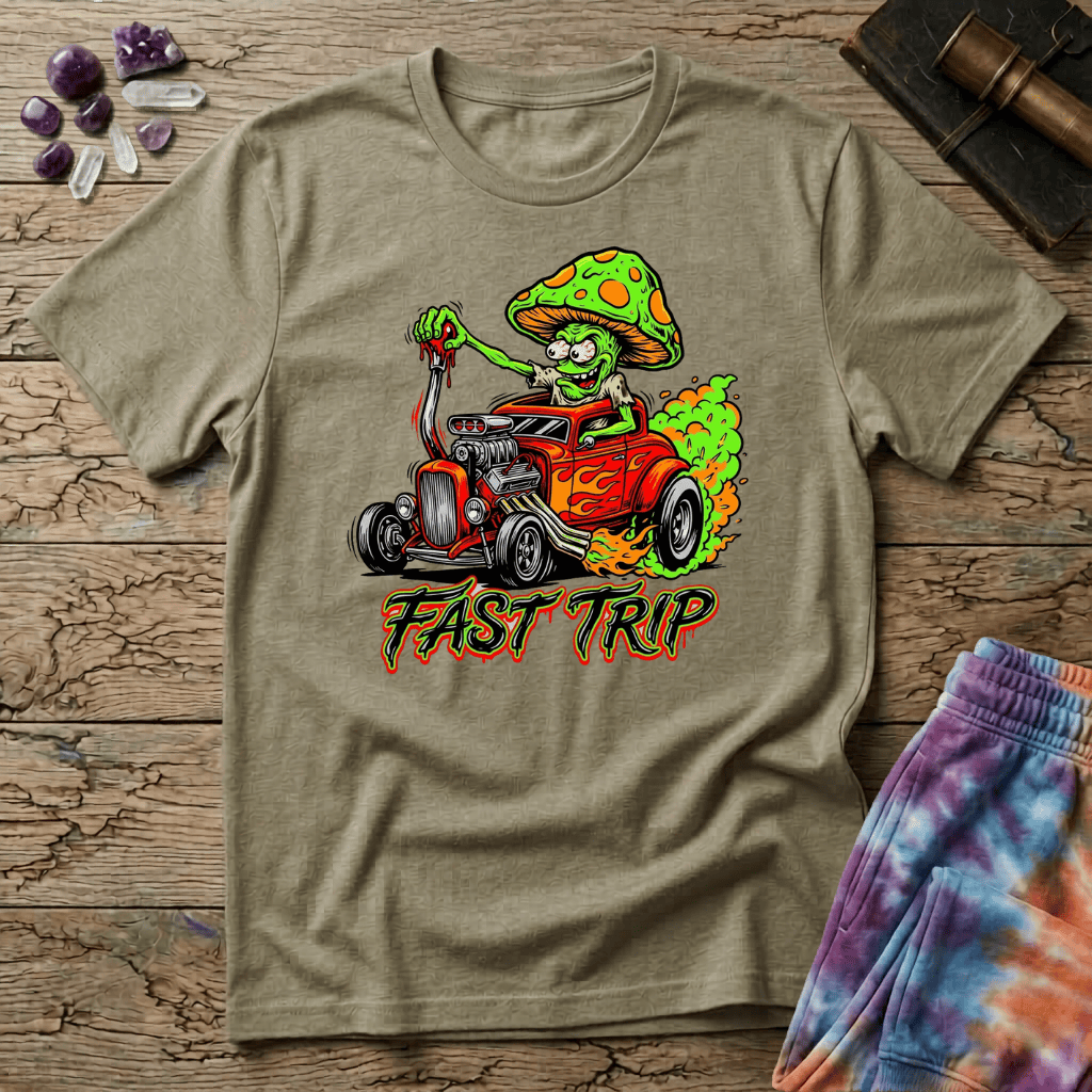 Printify T-Shirt Fast Trip Mushroom T-Shirt Mushroom Magic Mushroom T-Shirt