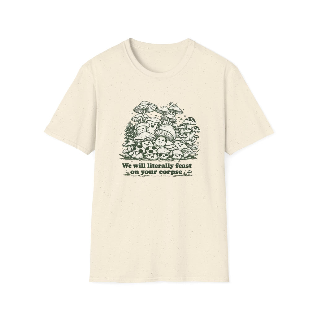 Printify T-Shirt Feast on Your Corpse Mushroom T-Shirt Mushroom Magic Mushroom T-Shirt