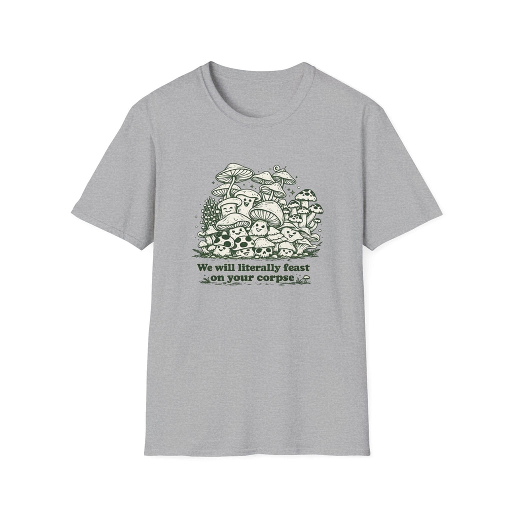Printify T-Shirt Feast on Your Corpse Mushroom T-Shirt Mushroom Magic Mushroom T-Shirt