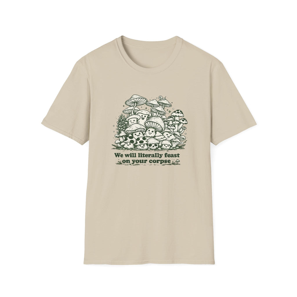 Printify T-Shirt Feast on Your Corpse Mushroom T-Shirt Mushroom Magic Mushroom T-Shirt