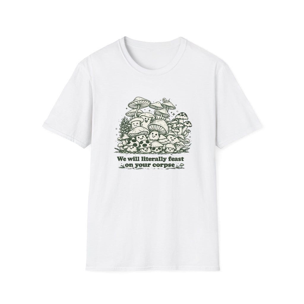 Printify T-Shirt Feast on Your Corpse Mushroom T-Shirt Mushroom Magic Mushroom T-Shirt