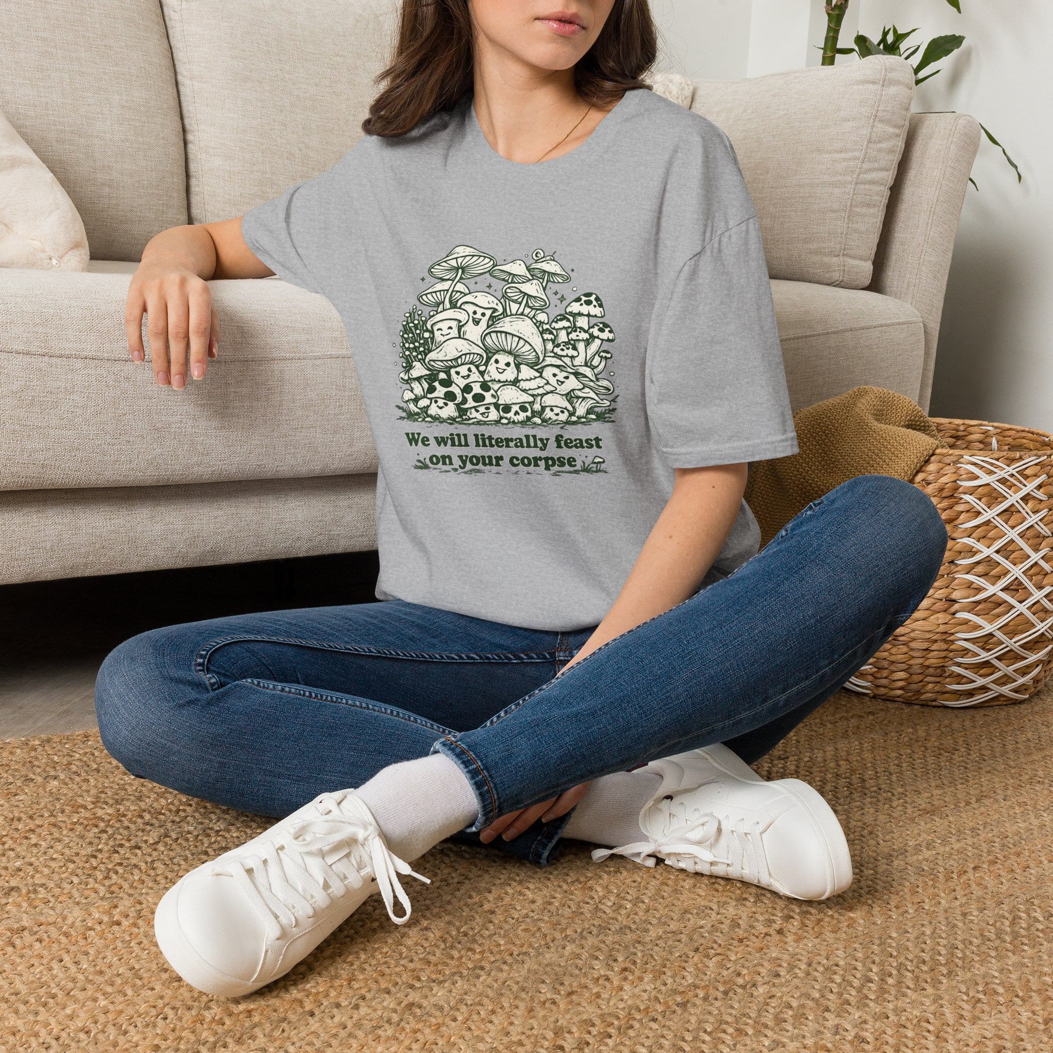 Printify T-Shirt Feast on Your Corpse Mushroom T-Shirt Mushroom Magic Mushroom T-Shirt