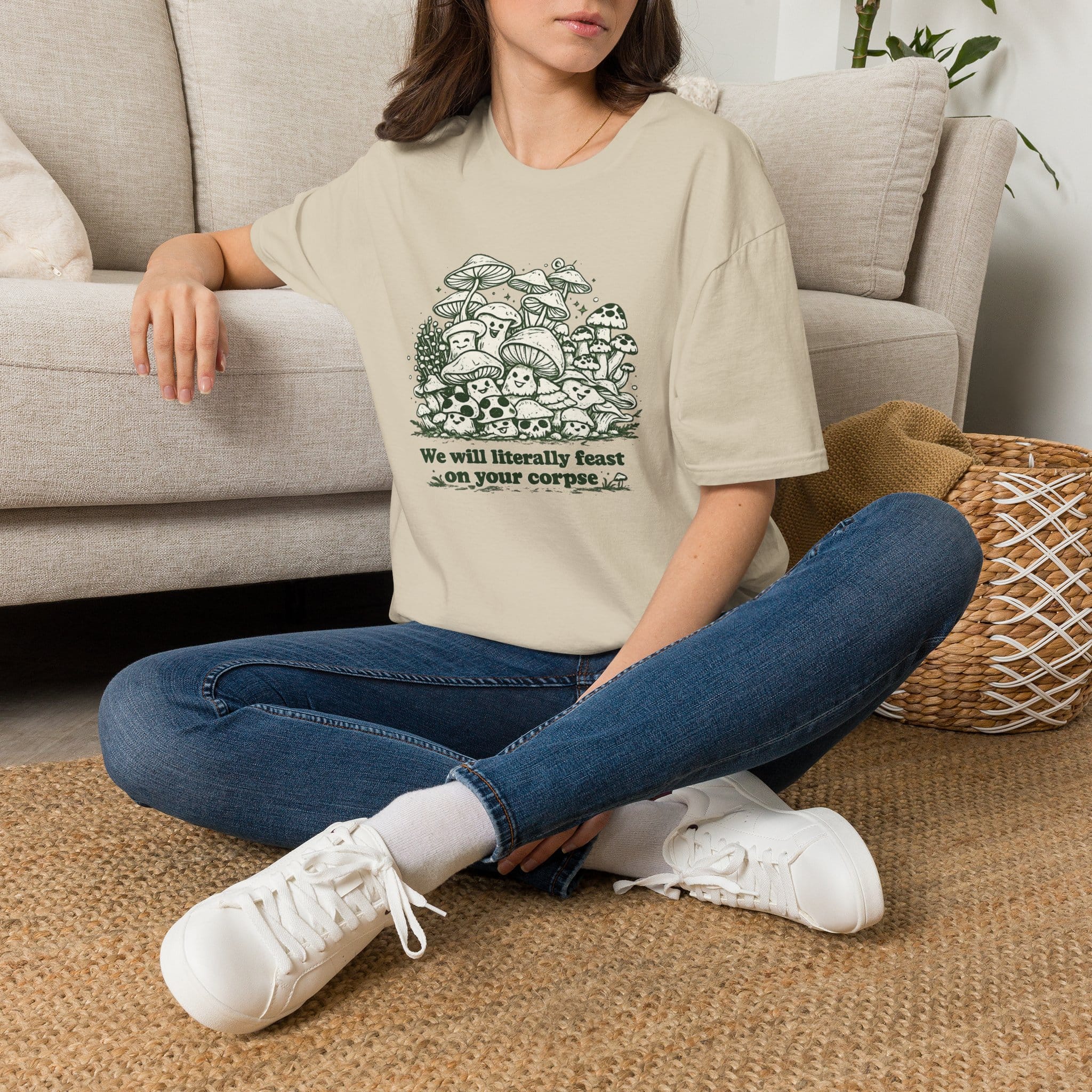 Printify T-Shirt Feast on Your Corpse Mushroom T-Shirt Mushroom Magic Mushroom T-Shirt