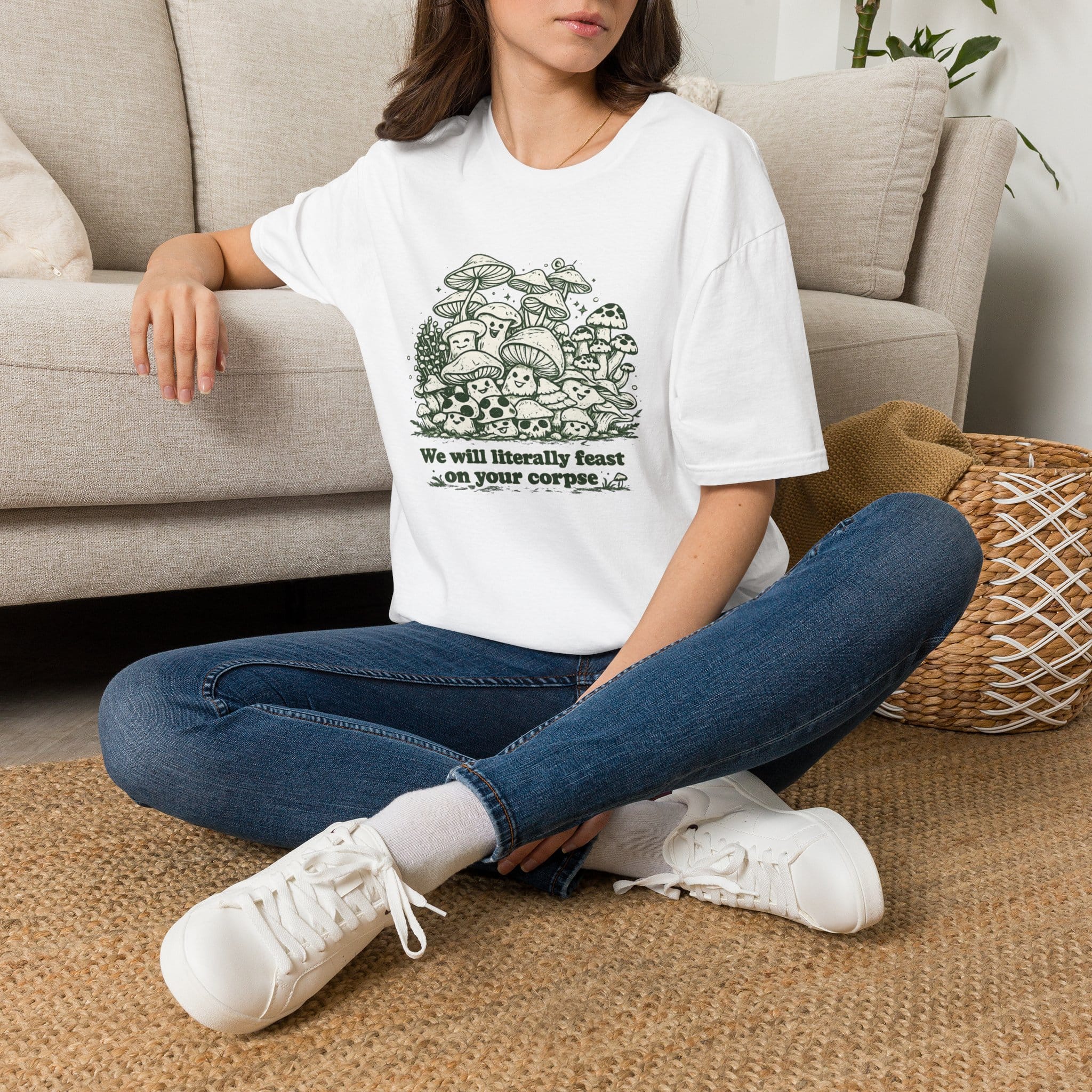 Printify T-Shirt Feast on Your Corpse Mushroom T-Shirt Mushroom Magic Mushroom T-Shirt