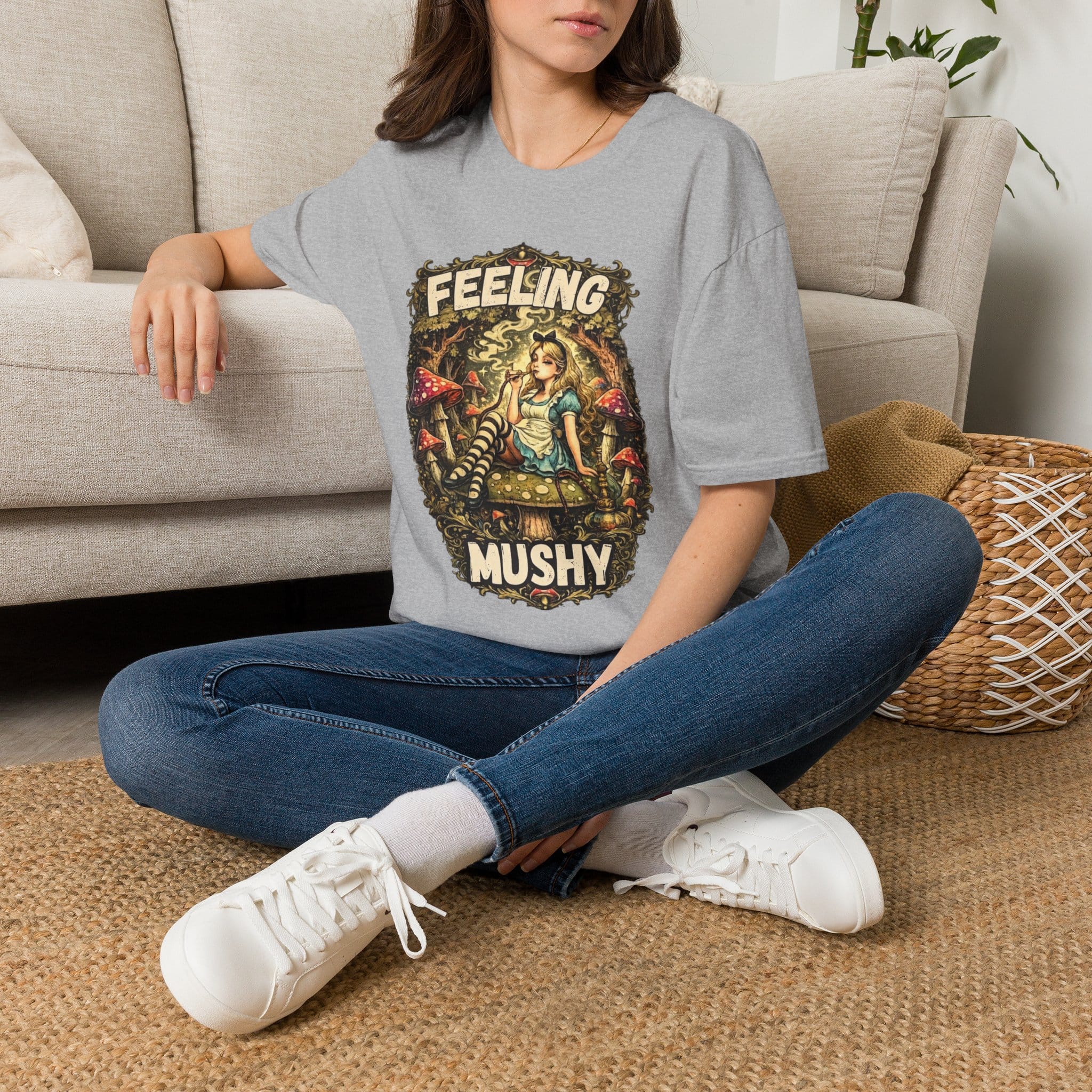 Printify T-Shirt Feeling Mushy Mushroom T-Shirt! Mushroom Magic Mushroom T-Shirt