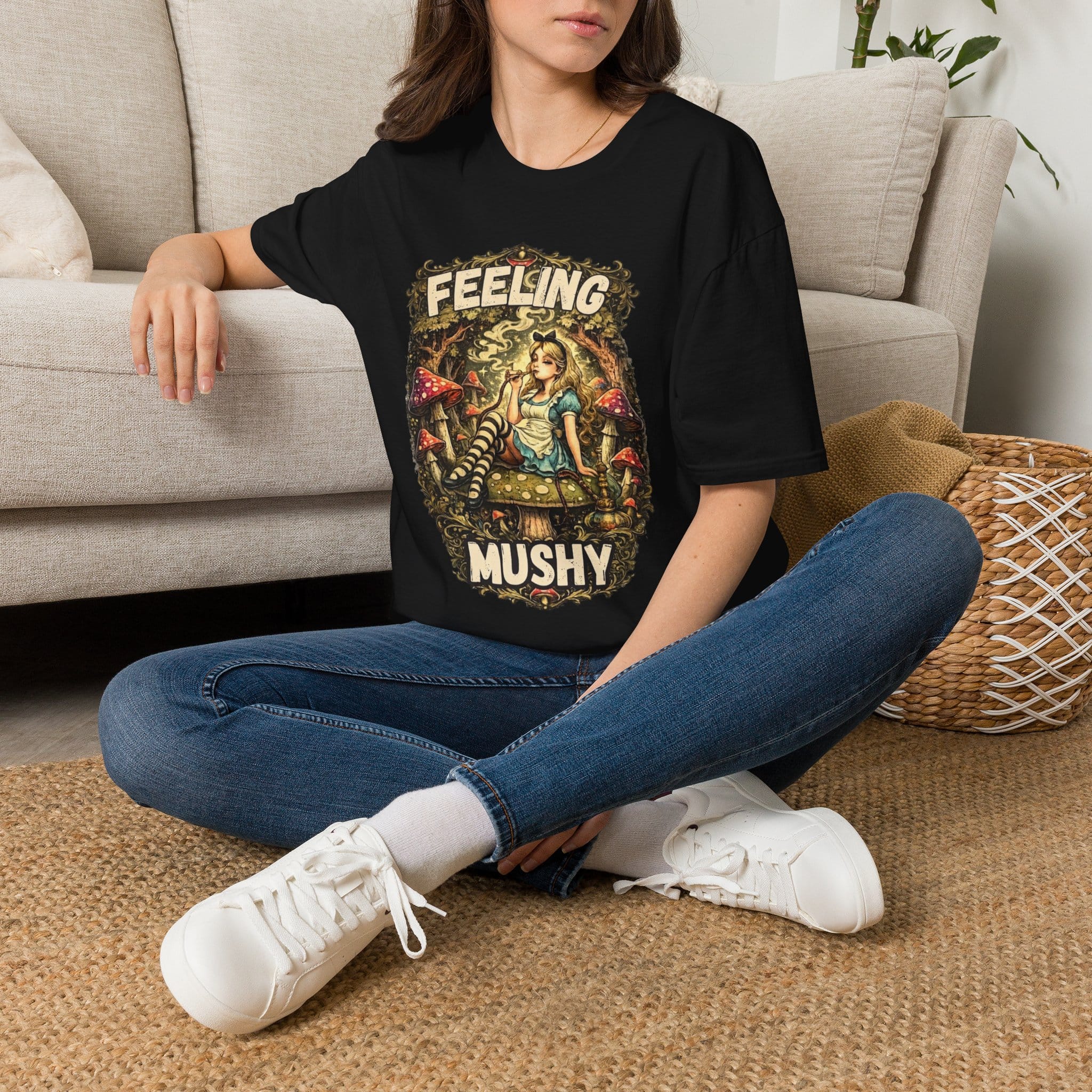 Printify T-Shirt Feeling Mushy Mushroom T-Shirt! Mushroom Magic Mushroom T-Shirt