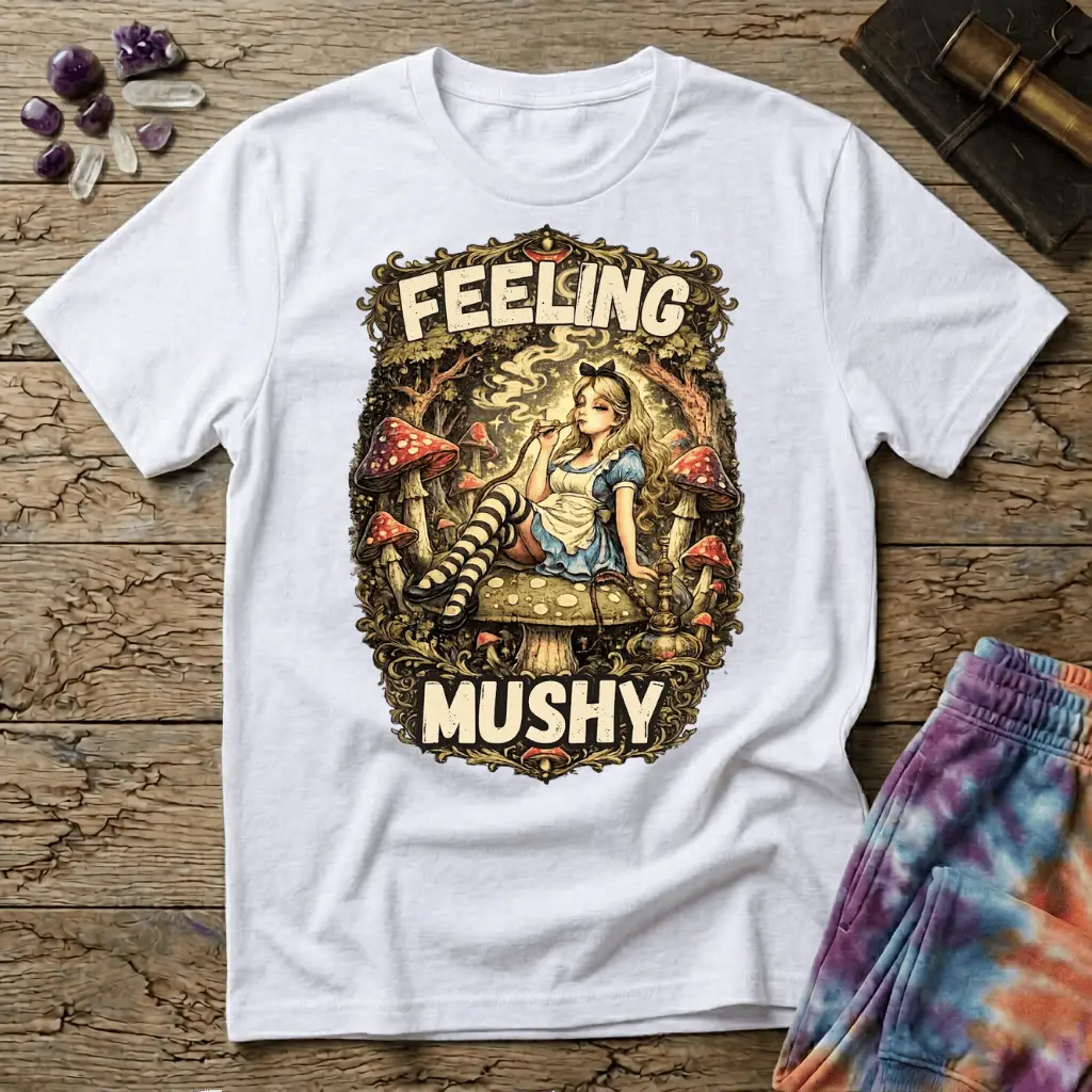 Printify T-Shirt Feeling Mushy Mushroom T-Shirt! Mushroom Magic Mushroom T-Shirt