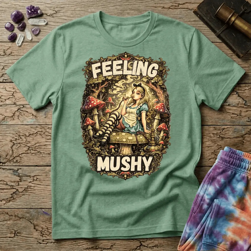 Printify T-Shirt Feeling Mushy Mushroom T-Shirt! Mushroom Magic Mushroom T-Shirt