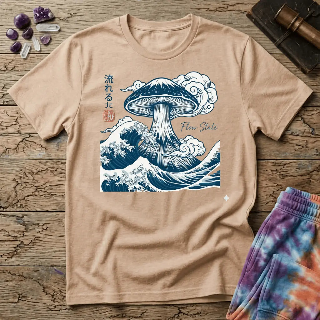 Printify T-Shirt Flow State Mushroom T-Shirt Mushroom Magic Mushroom T-Shirt