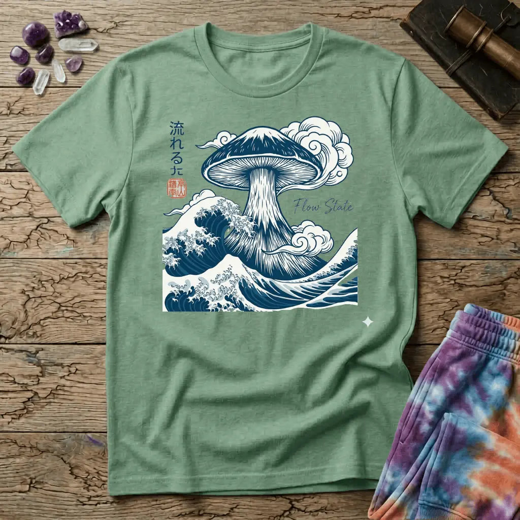 Printify T-Shirt Flow State Mushroom T-Shirt Mushroom Magic Mushroom T-Shirt