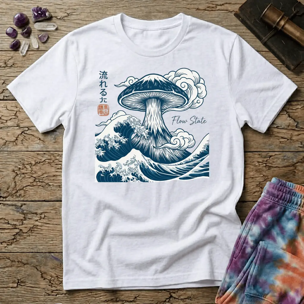 Printify T-Shirt Flow State Mushroom T-Shirt Mushroom Magic Mushroom T-Shirt
