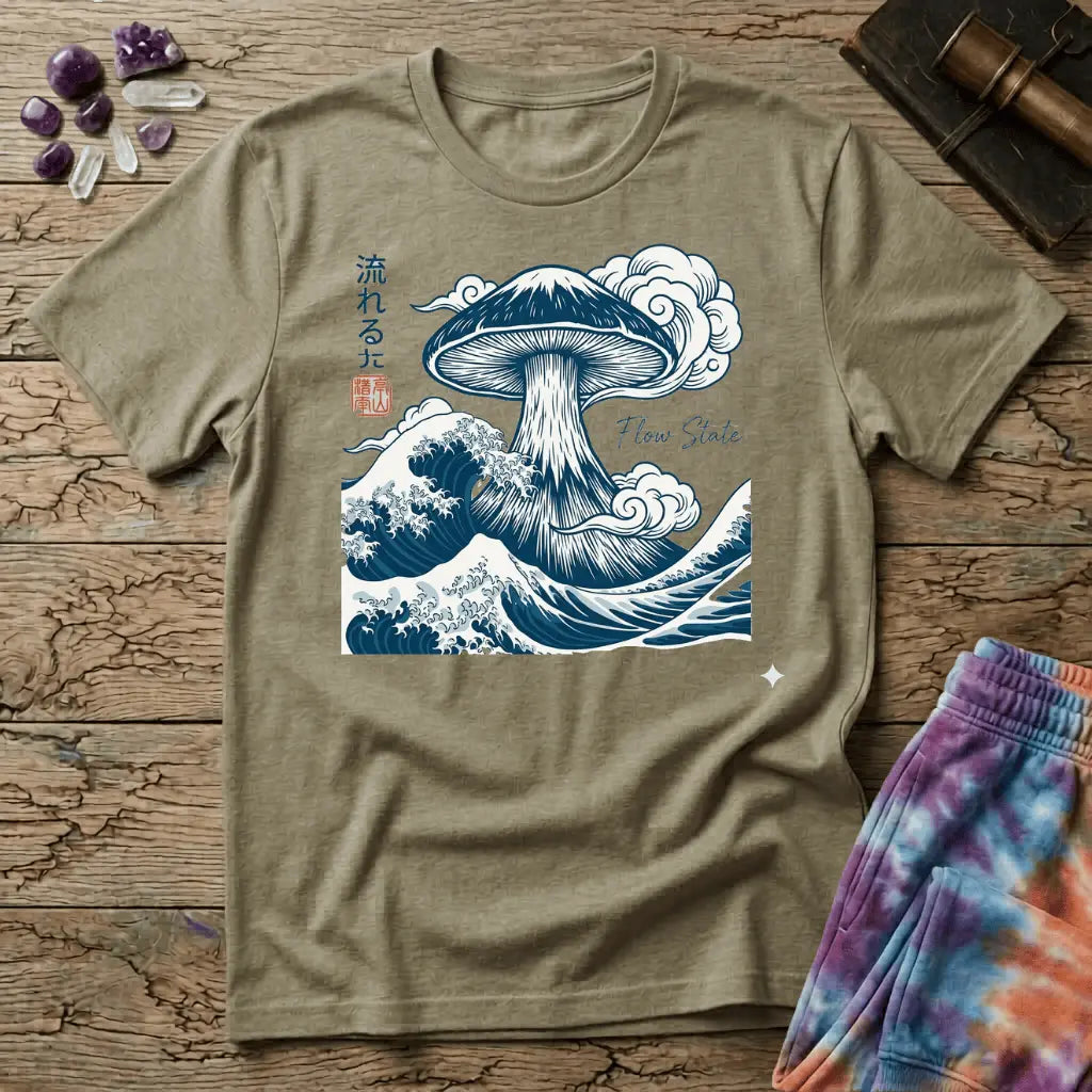 Printify T-Shirt Flow State Mushroom T-Shirt Mushroom Magic Mushroom T-Shirt