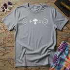 Printify T-Shirt Frown Plus Mushroom Equals Happy T-Shirt Mushroom Magic Mushroom T-Shirt