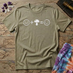 Printify T-Shirt Frown Plus Mushroom Equals Happy T-Shirt Mushroom Magic Mushroom T-Shirt