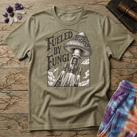 Printify T-Shirt Fueled By Fungi Mushroom T-Shirt Mushroom Magic Mushroom T-Shirt