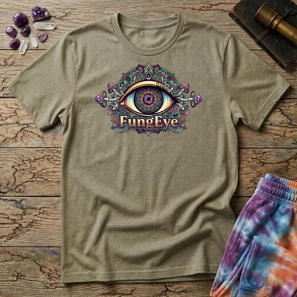 Printify T-Shirt FungEye Too Fungus Mushroom T-Shirt Mushroom Magic Mushroom T-Shirt