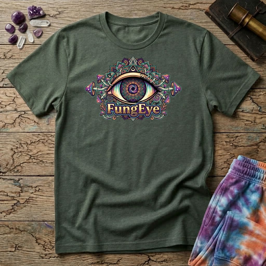 Printify T-Shirt FungEye Too Fungus Mushroom T-Shirt Mushroom Magic Mushroom T-Shirt