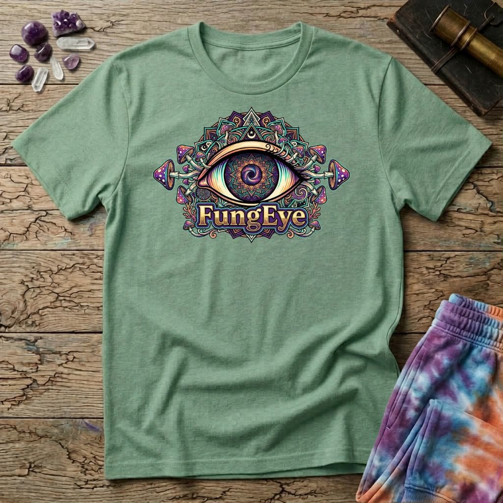 Printify T-Shirt FungEye Too Fungus Mushroom T-Shirt Mushroom Magic Mushroom T-Shirt