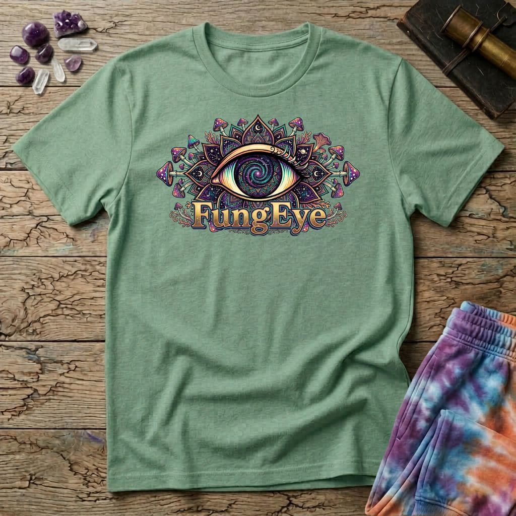 Printify T-Shirt FungEye Uno Fungi Mushroom T-Shirt Mushroom Magic Mushroom T-Shirt