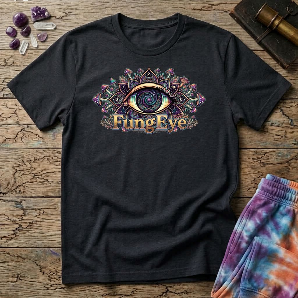 Printify T-Shirt FungEye Uno Fungi Mushroom T-Shirt Mushroom Magic Mushroom T-Shirt
