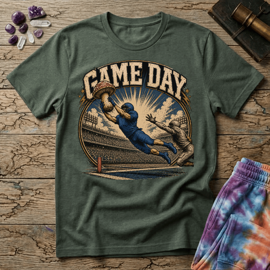 Printify T-Shirt Game Day OBeck Mushroom T-Shirt Mushroom Magic Mushroom T-Shirt