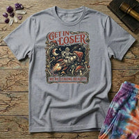 Printify T-Shirt Get In Loser Reality Mushroom T-Shirt Mushroom Magic Mushroom T-Shirt