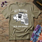 Printify T-Shirt Get In Loser Were Going Bankrupt Mushroom T-Shirt Mushroom Magic Mushroom T-Shirt