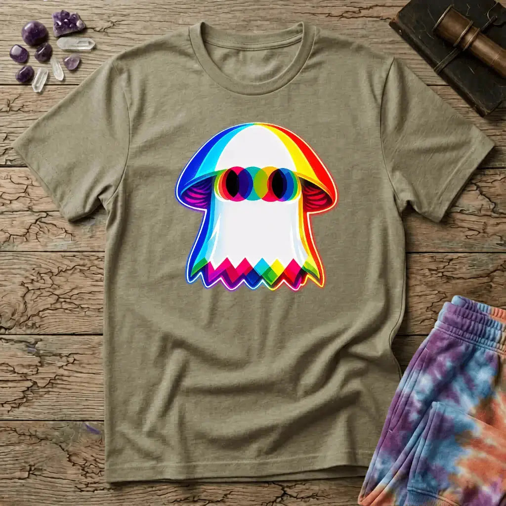 Printify T-Shirt Ghost Mushroom T-Shirt Mushroom Magic Mushroom T-Shirt