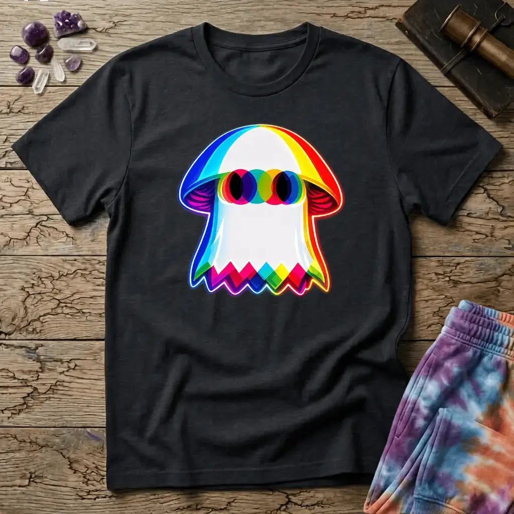 Printify T-Shirt Ghost Mushroom T-Shirt Mushroom Magic Mushroom T-Shirt