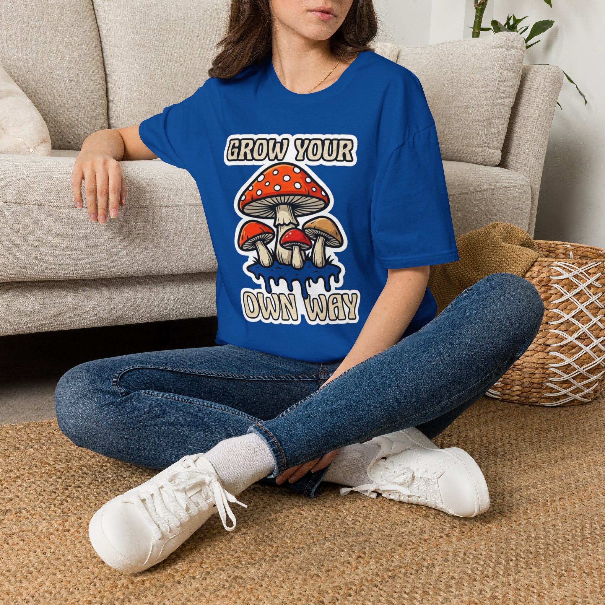 Printify T-Shirt Grow Your Own Way Mushroom T-Shirt Mushroom Magic Mushroom T-Shirt