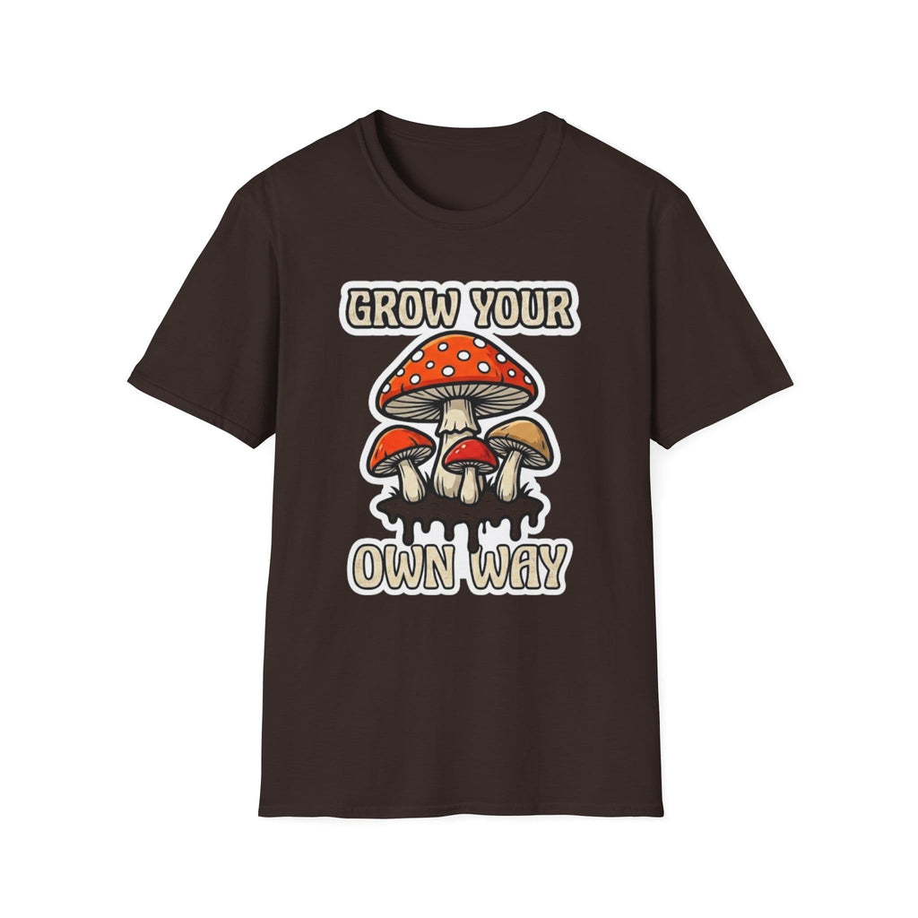 Printify T-Shirt Grow Your Own Way Mushroom T-Shirt Mushroom Magic Mushroom T-Shirt