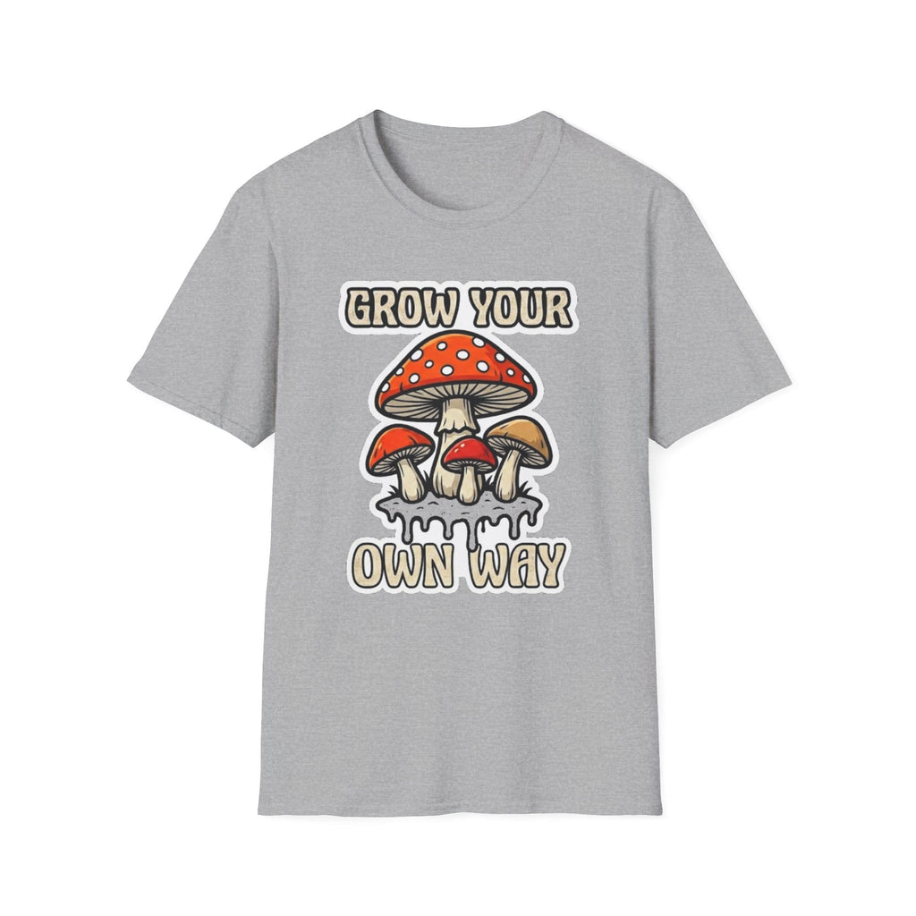 Printify T-Shirt Grow Your Own Way Mushroom T-Shirt Mushroom Magic Mushroom T-Shirt