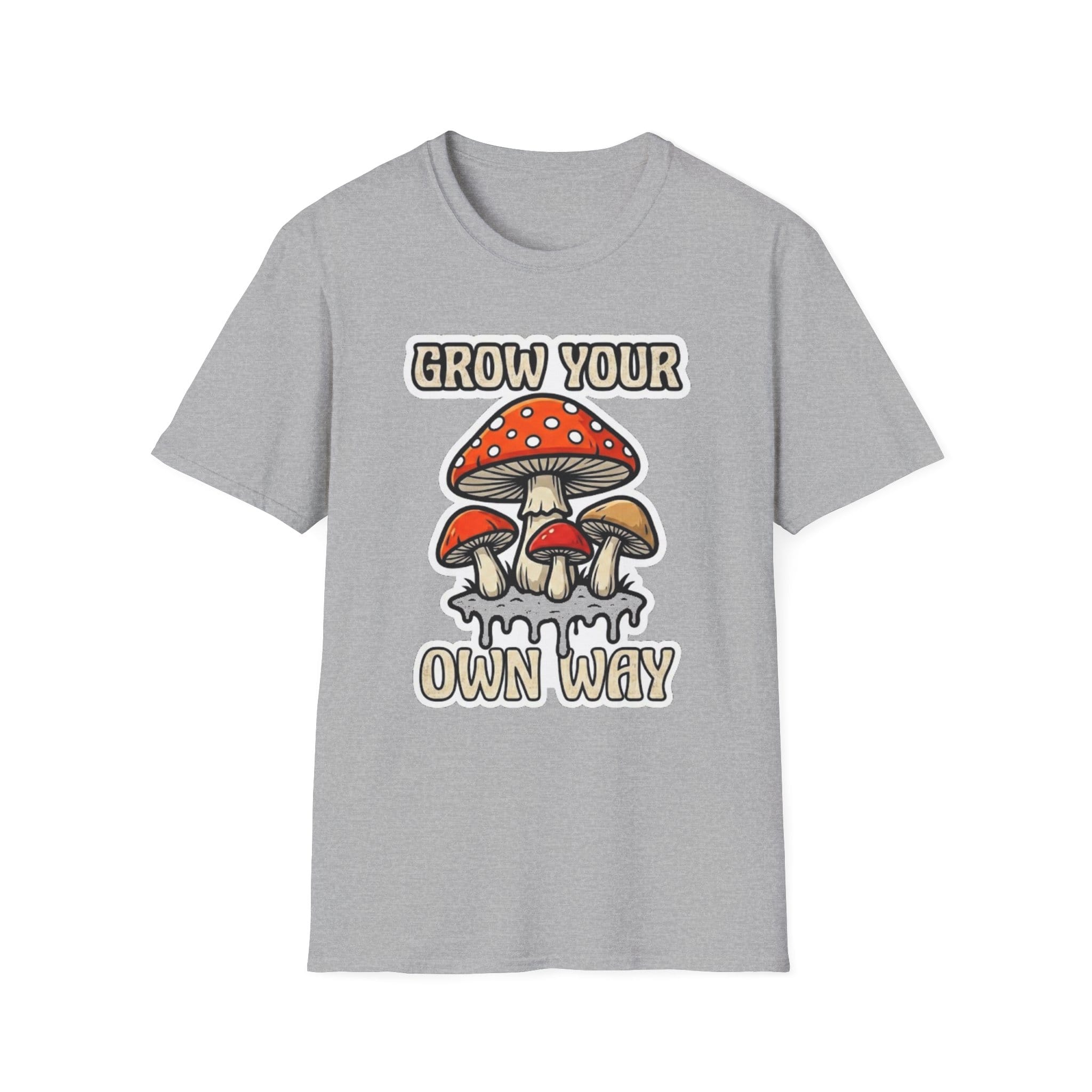 Printify T-Shirt Grow Your Own Way Mushroom T-Shirt Mushroom Magic Mushroom T-Shirt