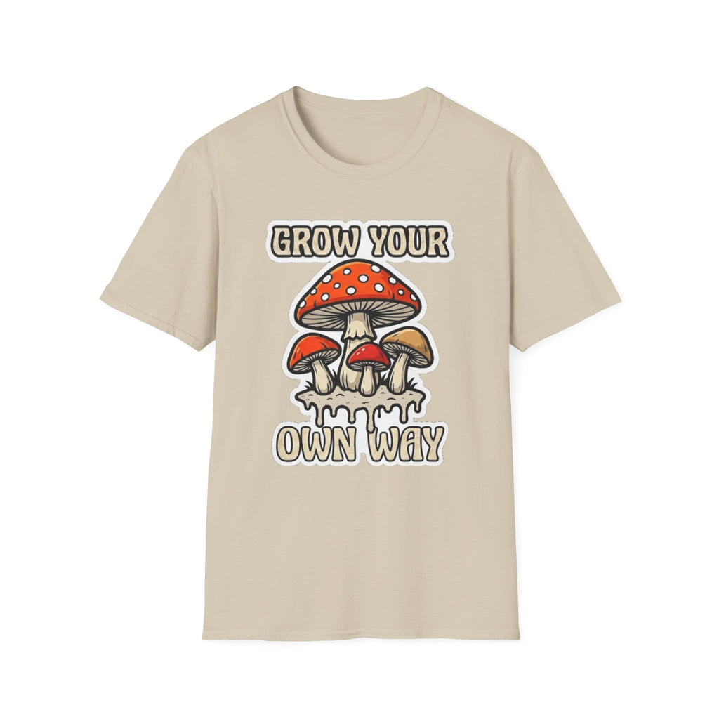 Printify T-Shirt Grow Your Own Way Mushroom T-Shirt Mushroom Magic Mushroom T-Shirt