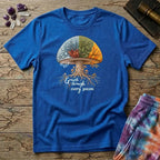 Printify T-Shirt Growth Through Any Season T-Shirt Mushroom Magic Mushroom T-Shirt